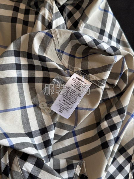 格纹纯棉长袖衬衫-第9张图片