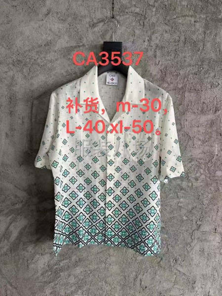 色丁印花襯衣，裁片印花要中燙，花位對樣衣標準-第1張圖片