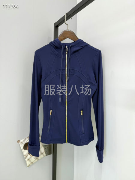 露露女款高品质拉链连帽瑜伽服外套-第4张图片
