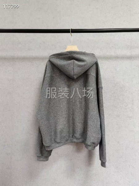 宽松版拉链帽衫外套-第2张图片