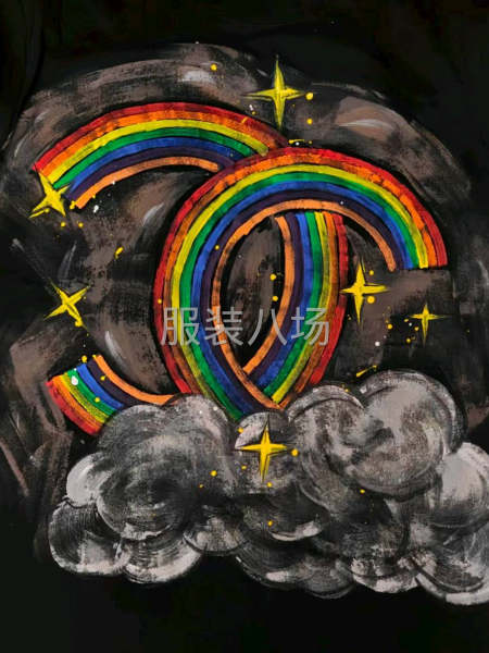 服装手绘喷绘工艺，可免费打版，可做几件试卖效果！-第6张图片