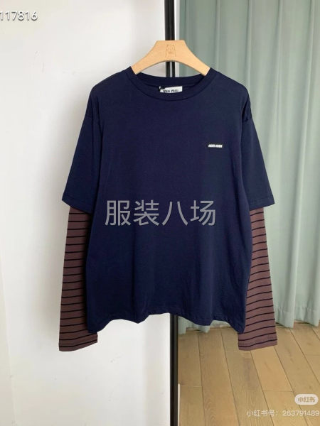 2情侣装假两件长袖-第6张图片