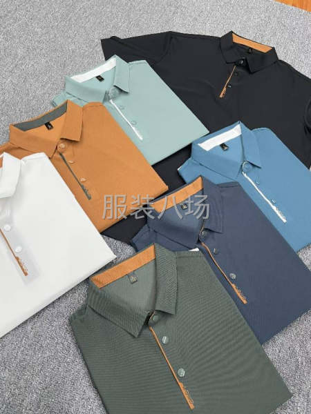 雙面錦安無縫納米冰絲短袖POLO衫T恤-第3張圖片