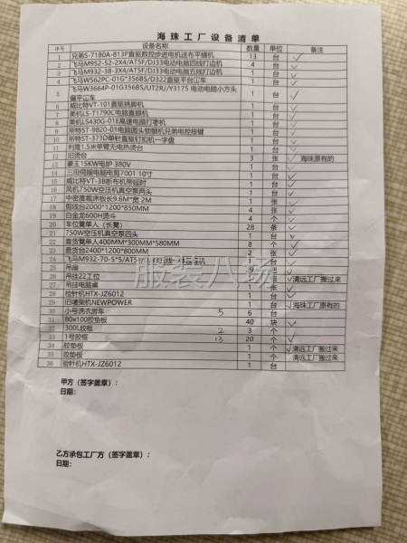 海珠大塘工业园厂房出租，附近易招工，有设备，也有吊挂-第1张图片
