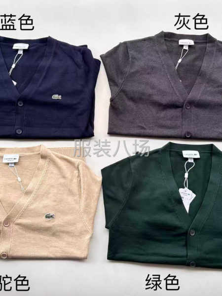LACOSTE鱷魚男裝冬季羊毛衣開衫   藍(lán)色-第8張圖片