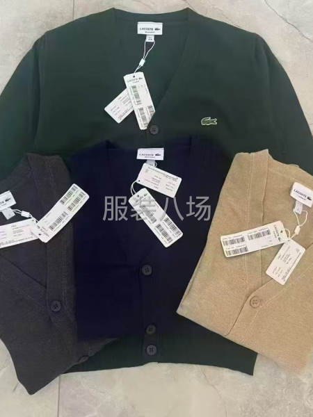 LACOSTE鱷魚男裝冬季羊毛衣開衫   藍(lán)色-第7張圖片