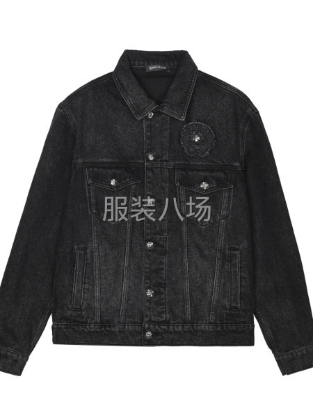 牛仔外套 牛仔黑 贴布绣花加高端五金金属件-第1张图片