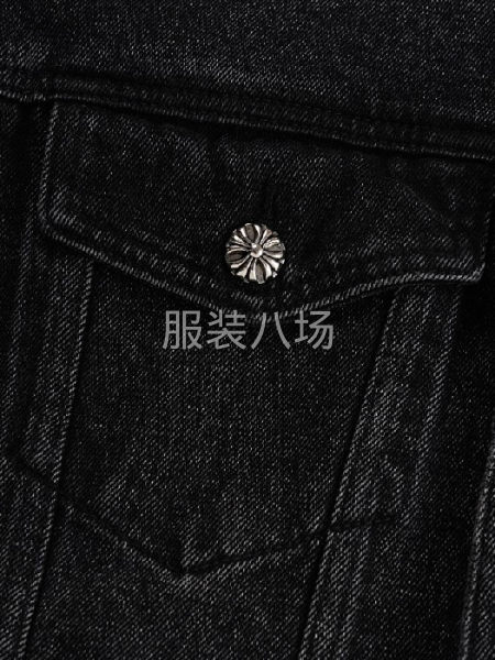 牛仔外套 牛仔黑 贴布绣花加高端五金金属件-第5张图片