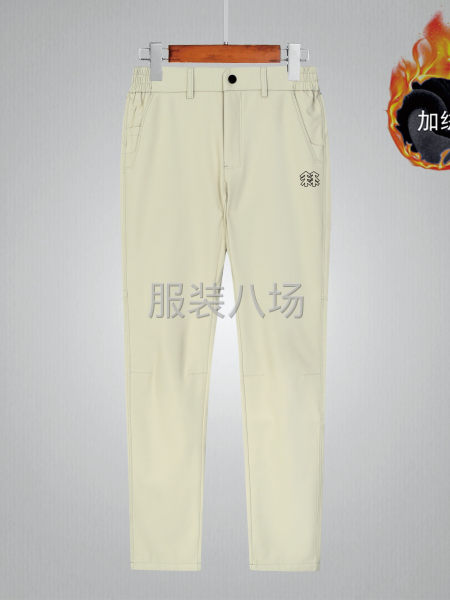 KOLON SPORT可隆防水微彈加絨薄絨直筒長褲 面料-第1張圖片
