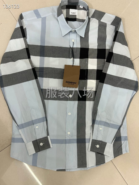 巴宝莉大格子长袖10色    S~2XL-第2张图片