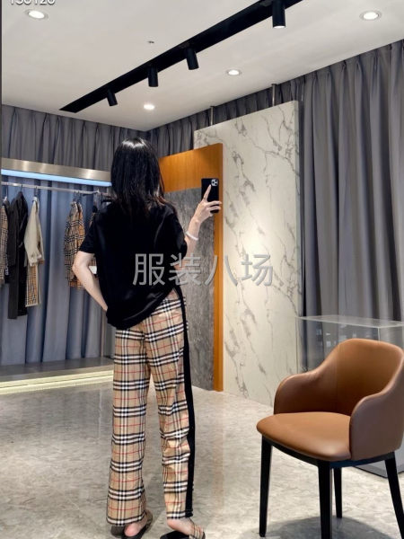 女款巴宝莉黑边长裤 S~XL-第4张图片