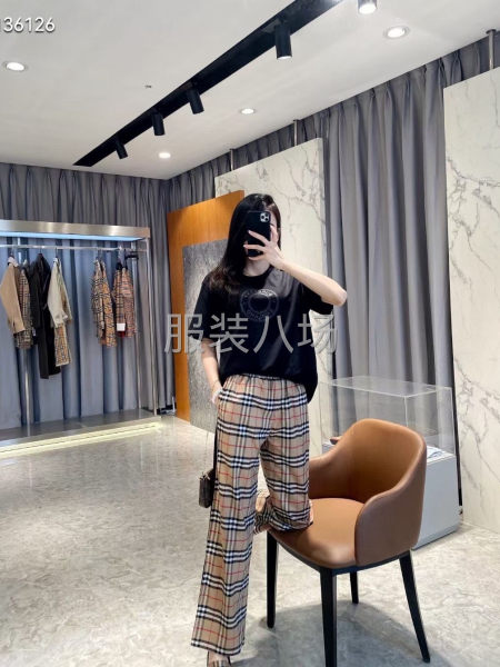 女款巴宝莉黑边长裤 S~XL-第6张图片