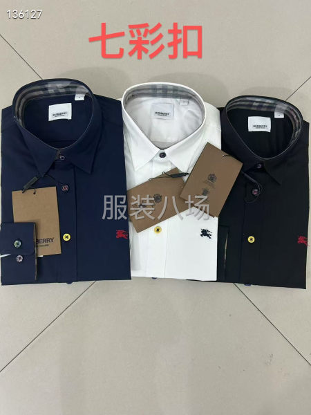 经典tb 战马刺绣长短袖净色衬衫四季常青永不过时款，弹-第2张图片