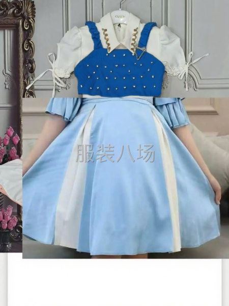全部做沙特阿拉伯东中市场，非洲，女童连衣裙，三件套衬衫-第6张图片