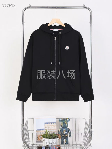 805--蒙口 拉链帽衫卫衣外套 面料   全棉   460-第2张图片