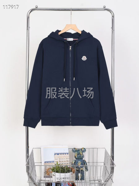 805--蒙口 拉链帽衫卫衣外套 面料   全棉   460-第3张图片