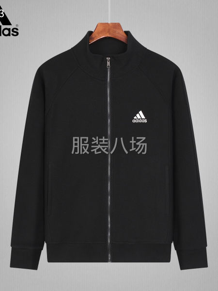 9010~阿迪达斯立领拉链卫衣外套 面料   法国绒复合-第4张图片