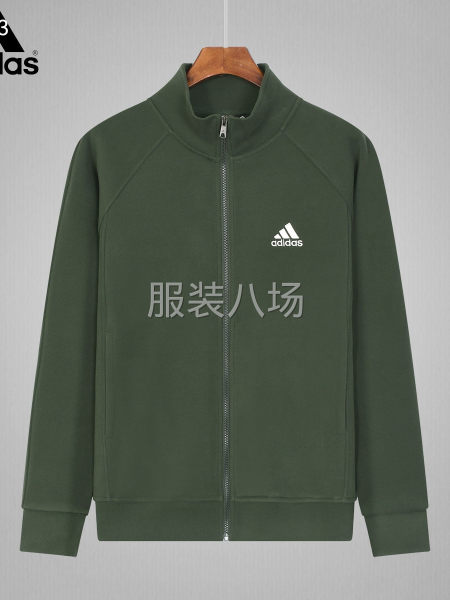 9010~阿迪达斯立领拉链卫衣外套 面料   法国绒复合-第3张图片