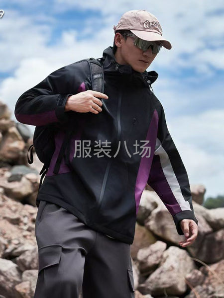 始祖鳥連帽拼接夾克保暖防風(fēng)加絨秋季搖粒絨里子加絨外套 M~2-第1張圖片