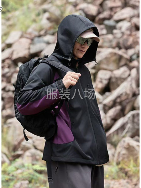 始祖鳥連帽拼接夾克保暖防風(fēng)加絨秋季搖粒絨里子加絨外套 M~2-第2張圖片