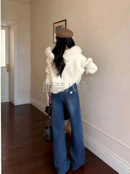厂家供应链大牌女款直筒牛仔裤-第6张图片