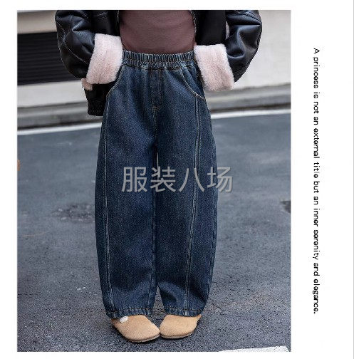 童裝加絨牛仔褲 ，碼數(shù)110-160-第1張圖片