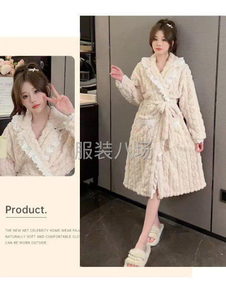 找做花边睡衣绒，袍套睡衣绒加工厂-第4张图片