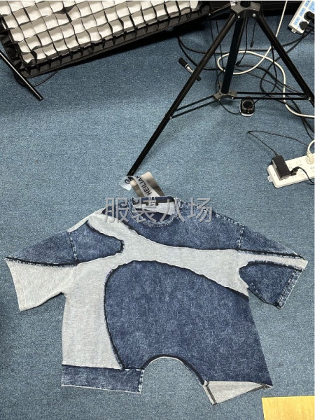 外貿(mào)批發(fā) 萬件高品質(zhì) 純棉洗水前后印花 短袖 短褲-第4張圖片