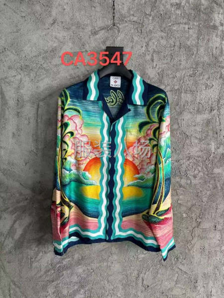 色丁薄料印花男衬衣流水车工，常年做-第7张图片