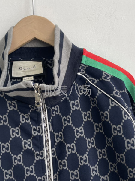 大牌套裝情侶裝拉鏈提花面料外套套裝-第6張圖片