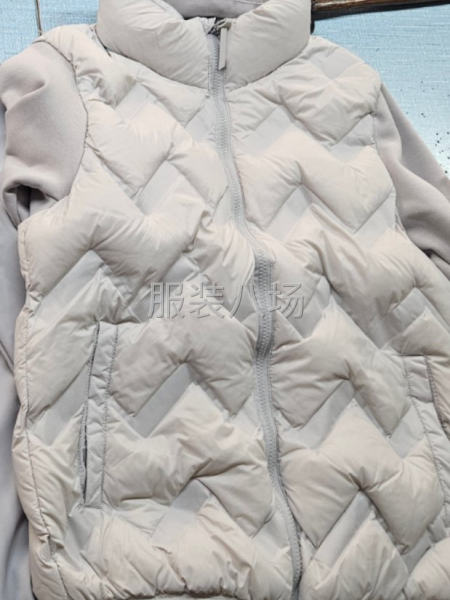 通道布羽绒内胆，袖子针织一体绒，门襟拉链-第2张图片