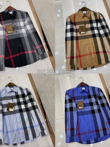 Burberry 经典大格子条纹衬衫-第9张图片