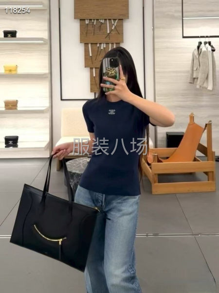 CELINE2026年女款早春新款正肩掐腰T恤-第2张图片