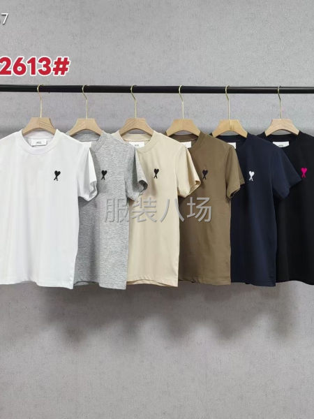 经典爱心Ami Paris女款短袖T恤-第9张图片