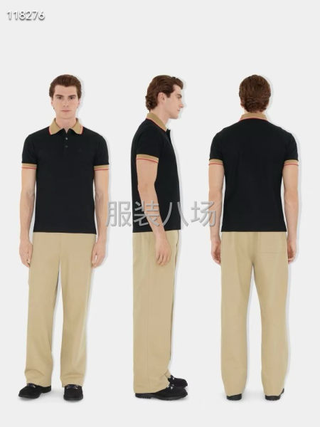 26年男士翻领短袖拉架珠地洗水面料-第3张图片