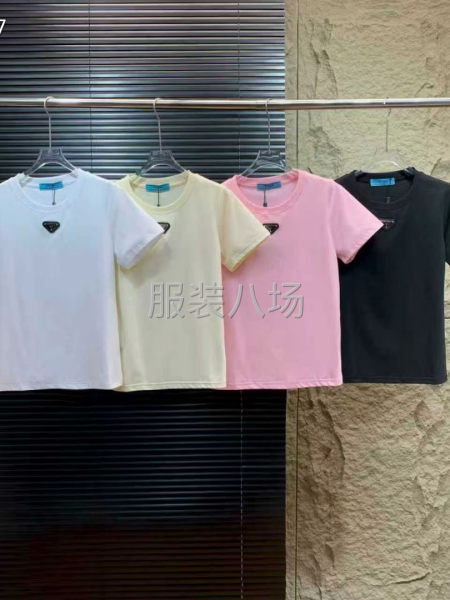 26ss/春夏新款 普拉达 简约经典小标T恤！ 强烈推荐热卖-第9张图片