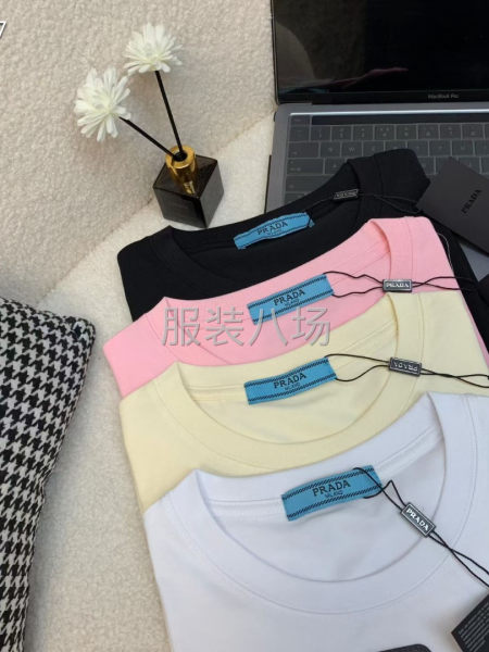 26ss/春夏新款 普拉达 简约经典小标T恤！ 强烈推荐热卖-第5张图片