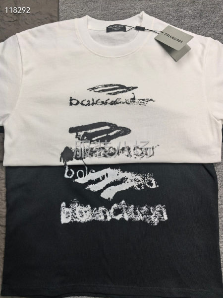 女款巴黎世家圆领短袖-第5张图片