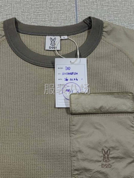 三针五线的出口圆领衫-第1张图片