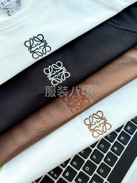 新款 罗意威女款牛角袖短t恤-第7张图片