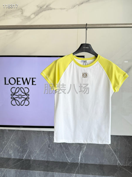 新款 罗意威女款牛角袖短t恤-第3张图片