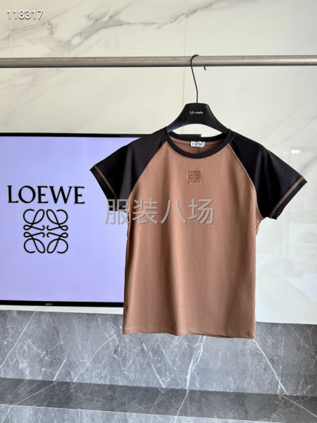 新款 罗意威女款牛角袖短t恤-第4张图片