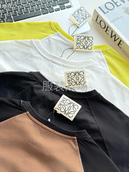 新款 罗意威女款牛角袖短t恤-第6张图片