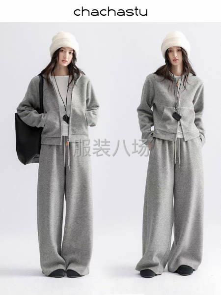 广志丰9387#竖纹空气层330克多色现货竖纹布面运动外套卫-第6张图片