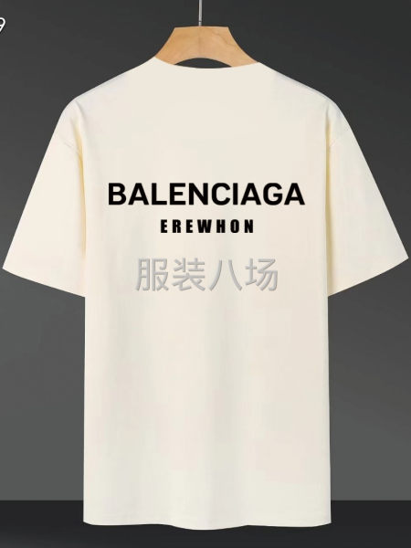 BALENCI*GA/巴黎.水瓶字母LOGO T恤衫宽松版型-第8张图片