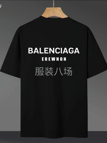 BALENCI*GA/巴黎.水瓶字母LOGO T恤衫宽松版型-第7张图片