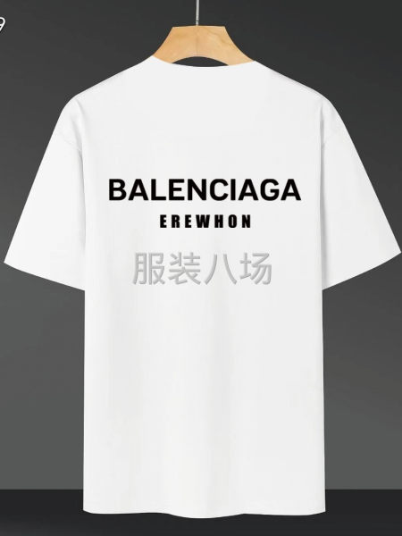 BALENCI*GA/巴黎.水瓶字母LOGO T恤衫宽松版型-第5张图片