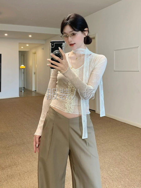 快返单，蕾丝上衣。清加工，裁片班子都行。-第2张图片