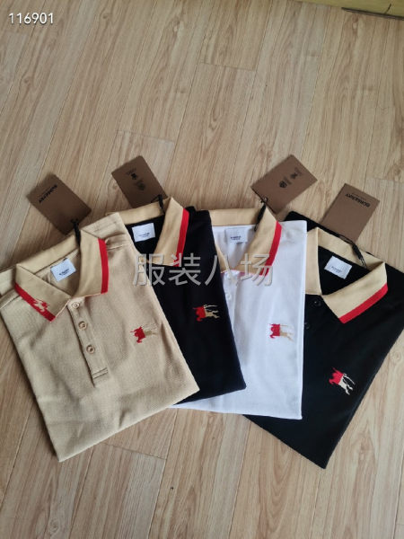 BURBERRY巴寶莉戰馬圖案本色刺繡小標，翻領P-第4張圖片