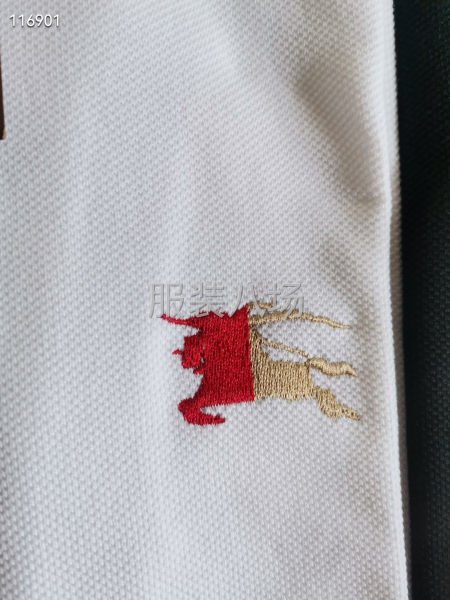 BURBERRY巴寶莉戰馬圖案本色刺繡小標，翻領P-第7張圖片